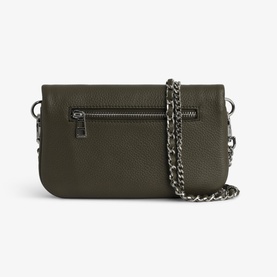 Wings Logo Leather Shoulder Bag