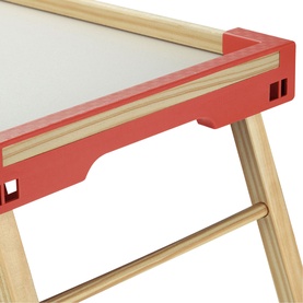 Pine Wood Breakfast Tray Coral