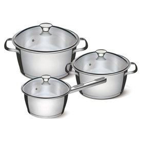 Three-Piece Stainless Steel Cookware Set