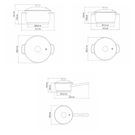 Three-Piece Stainless Steel Cookware Set