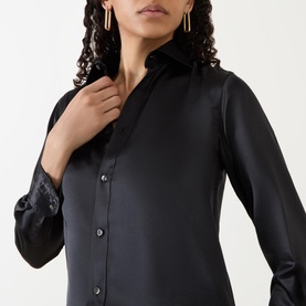 The Boyfriend Silk Satin Shirt