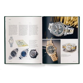 New Mags The Watch Book Rolex 3rd Edition, open spread showing Rolex watch photography and editorial text, dark green hardcover