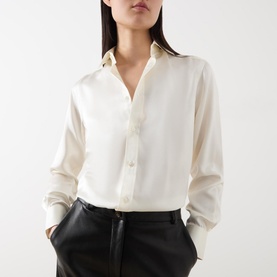The Boyfriend Silk Satin Shirt
