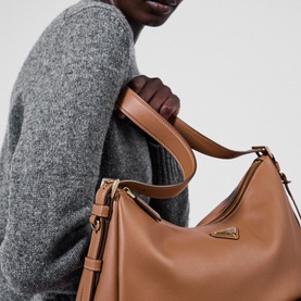 Aim&eacute;e Large Leather Shoulder Bag