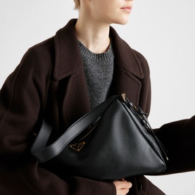 Aim&eacute;e Large Leather Shoulder Bag