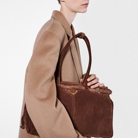 Bonnie Large Suede Handbag