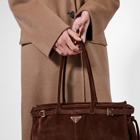 Bonnie Large Suede Handbag