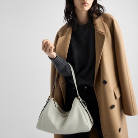 Aim&eacute;e Large Leather Shoulder Bag