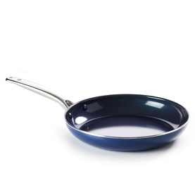 Blue Diamond Non-Stick Frypan 30cm in blue with diamond-infused ceramic interior and stainless steel handle
