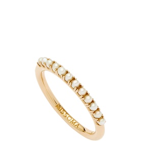 Fine Half Pearl Eternity Ring