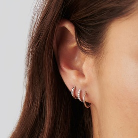 Fine Classic White Gold Hoop Earrings