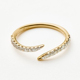 Fine Gold Diamond Open Claw Ring