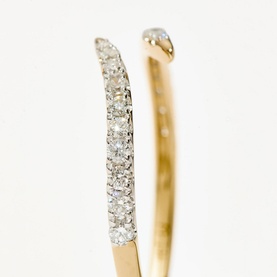 Fine Gold Diamond Open Claw Ring