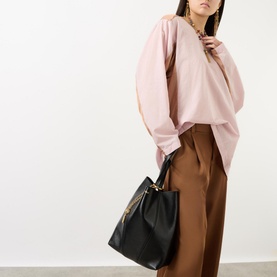 Spin Small Leather Tote Bag