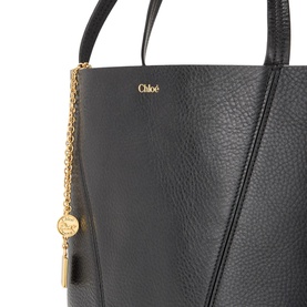 Spin Small Leather Tote Bag