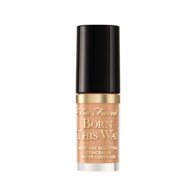 Too Faced Travel Size Born This Way Super Coverage Concealer in Natural Beige, 2ml mini bottle with black cap