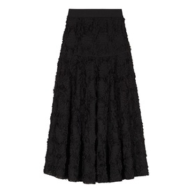 Embroidered Tiered Skirt