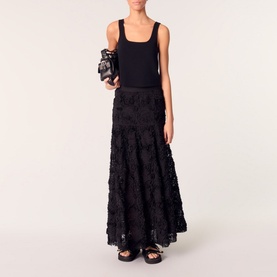 Embroidered Tiered Skirt