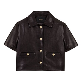 Cropped Leather Jacket
