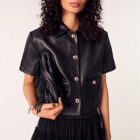 Cropped Leather Jacket