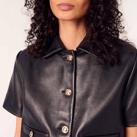 Cropped Leather Jacket