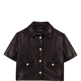 Cropped Leather Jacket