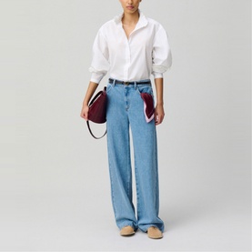 Frilled Logo Embroidered Shirt