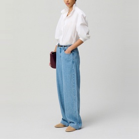 Frilled Logo Embroidered Shirt