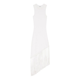 Fringed Asymmetric Dress