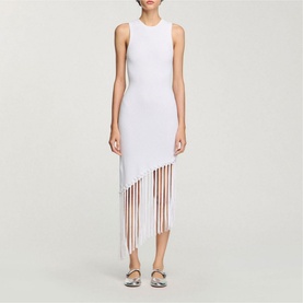 Fringed Asymmetric Dress