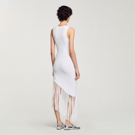 Fringed Asymmetric Dress