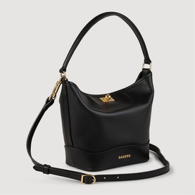 Leather Logo Bucket Bag