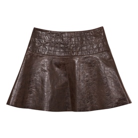 Charlie Leather Flared Mini Skirt