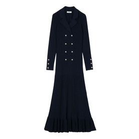 Olympe Rib-Knit Shirt Dress