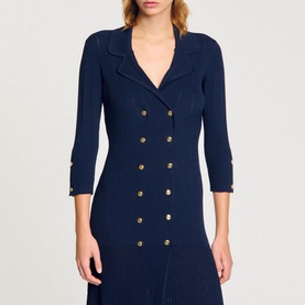 Olympe Rib-Knit Shirt Dress