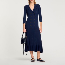 Olympe Rib-Knit Shirt Dress