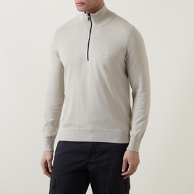 Half-Zip Logo Sweater