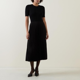 Fadridi Pleated Flared Dress