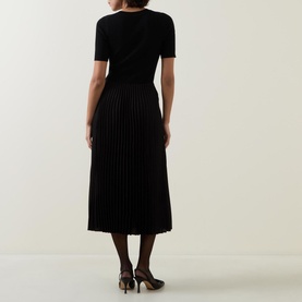 Fadridi Pleated Flared Dress
