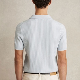 Lancaster Open Collar Textured Polo Shirt