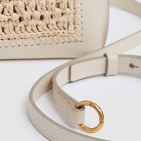 Bernice Raffia Leather Crossbody Bag