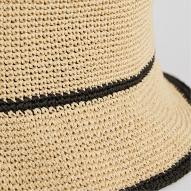 Edith Tipped Straw Bucket Hat