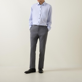 Micro-Check Single-Cuff Formal Shirt