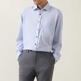 Micro-Check Single-Cuff Formal Shirt