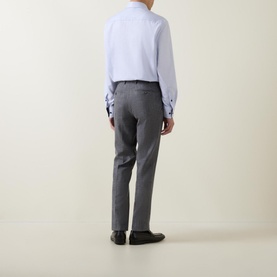 Micro-Check Single-Cuff Formal Shirt