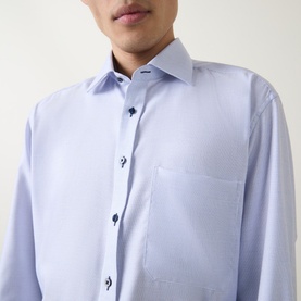 Micro-Check Single-Cuff Formal Shirt