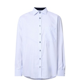 Micro-Check Single-Cuff Formal Shirt
