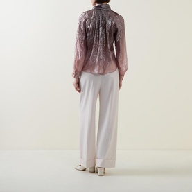 Lam&eacute; Flared Blouse