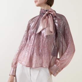 Lam&eacute; Flared Blouse