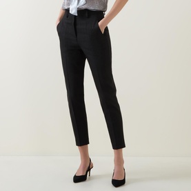 Lurex Pinstripe Cropped Trousers